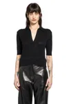 Khaite Shrunked Jo Cashmere-blend Polo Sweater In Black