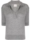 Khaite Shrunken Jo Cashmere Blend Sweater In Gray