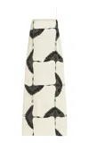 KHAITE SICILY PRINTED CUPRO MIDI SLIP DRESS