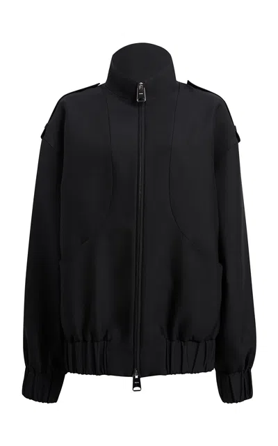 Khaite Sigi Zip-front Silk-wool Faille Jacket