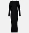 Khaite Sigrid Wool Maxi Dress In Black