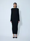Khaite Sigrid Wool Maxi Dress In Black