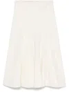 Khaite Silk And Cotton Organza Skirt In White