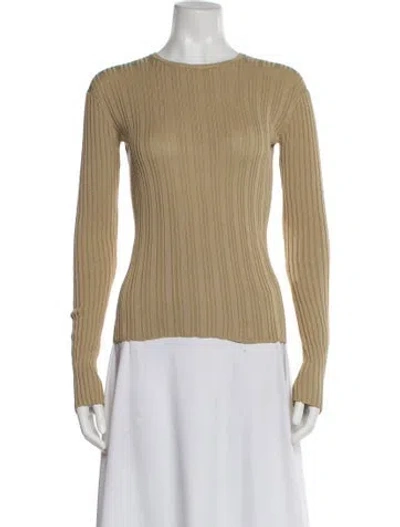 Pre-owned Khaite Silk Bateau Neckline Sweater In Neutral