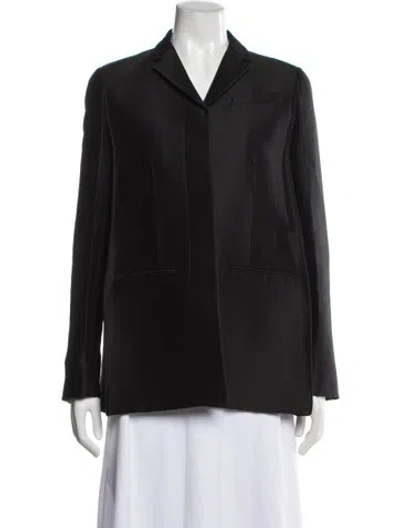 Pre-owned Khaite Silk Blazer In Black