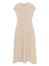 Khaite Silk-blend Dress In Neutral