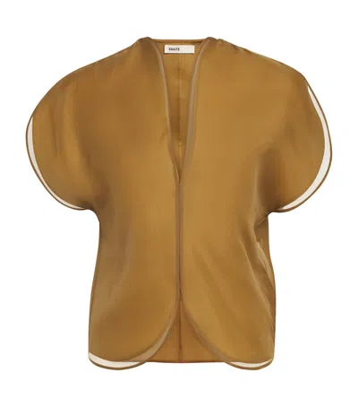 Khaite Silk Briar Blouse In Gold