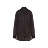 Khaite Silk Button-down Top With Classic Collar In Black
