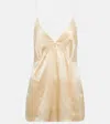 Khaite Grisella Silk-satin Top In Beige