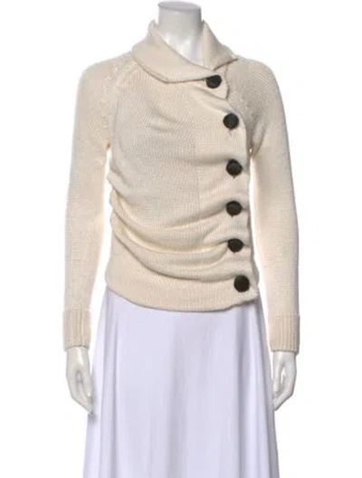 Pre-owned Khaite Silk Cowl Neck Sweater In Neutral