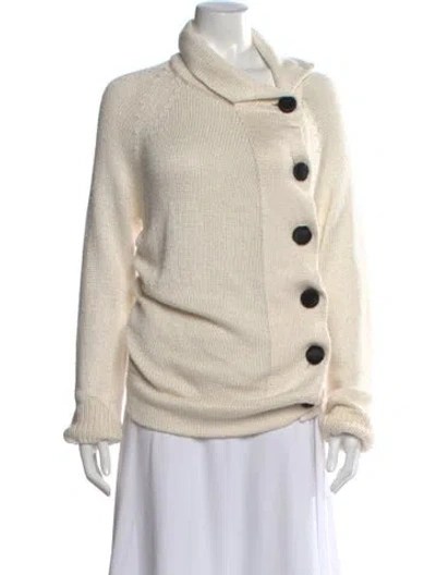 Pre-owned Khaite Silk Cowl Neck Sweater In Neutral