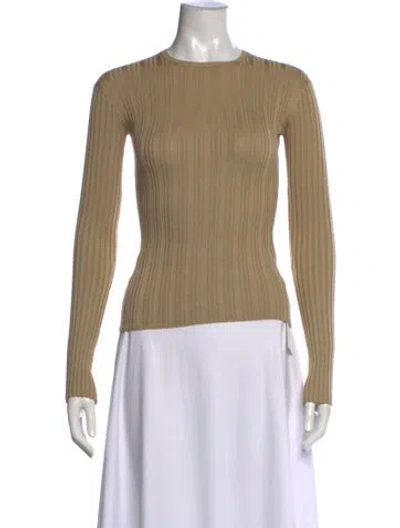 Pre-owned Khaite Silk Crew Neck Sweater In Neutral
