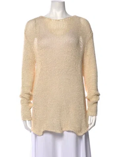 Pre-owned Khaite Silk Crew Neck Sweater W/ Tags In Neutrals