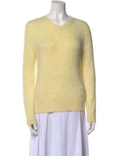 Pre-owned Khaite Silk Crew Neck Sweater In Yellow