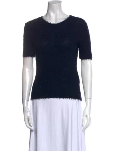 Pre-owned Khaite Silk Crew Neck T-shirt In Black