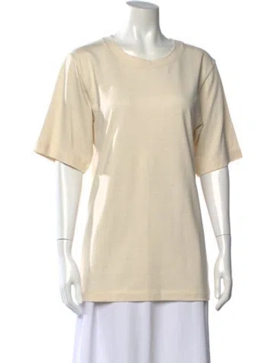 Pre-owned Khaite Silk Crew Neck T-shirt W/ Tags In Neutrals