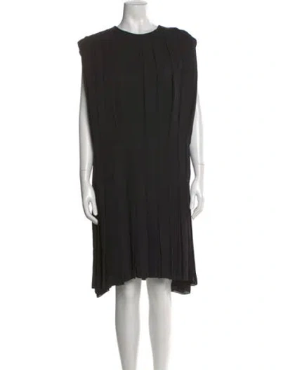 Pre-owned Khaite Silk Knee-length Dress In Black