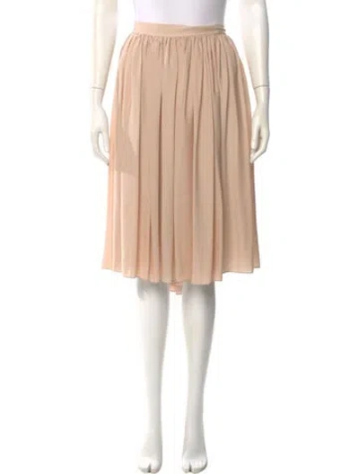 Pre-owned Khaite Silk Knee-length Skirt In Pink