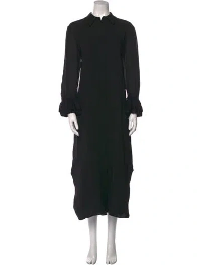 Pre-owned Khaite Silk Long Dress In Black