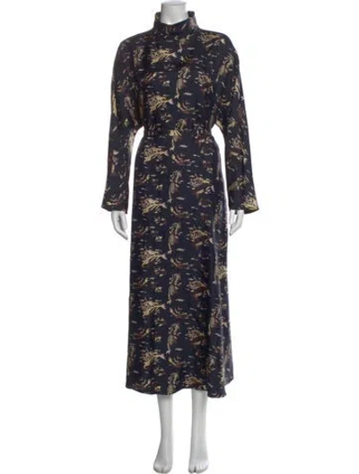Pre-owned Khaite Silk Long Dress In Black
