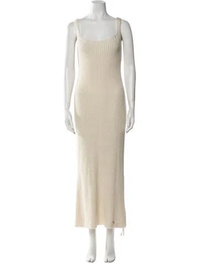 Pre-owned Khaite Silk Long Dress In Neutral