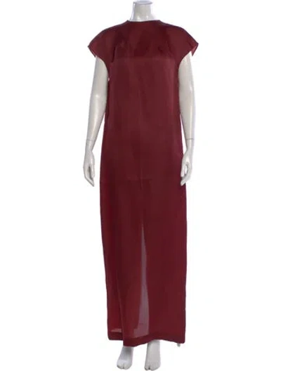 Pre-owned Khaite Silk Long Dress W/ Tags In Red