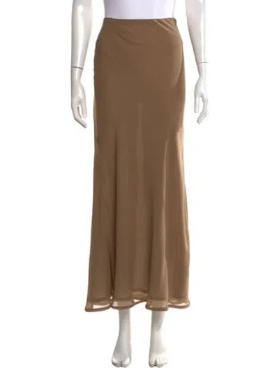 Pre-owned Khaite Silk Long Skirt In Neutral