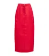 Khaite Lucian Pleated Silk Organza Maxi Skirt In Pink