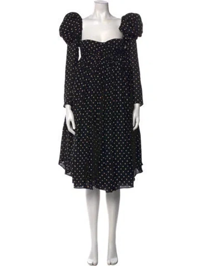 Pre-owned Khaite Silk Midi Length Dress W/ Tags In Black