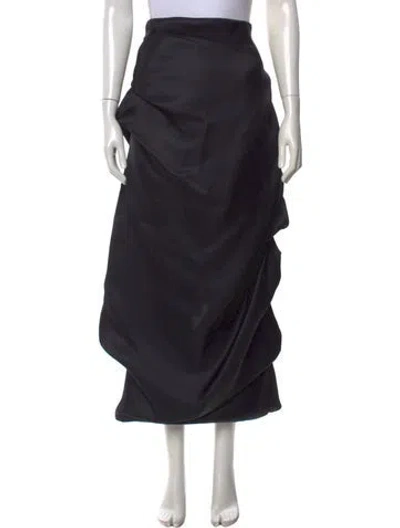 Pre-owned Khaite Silk Midi Length Skirt In Blue