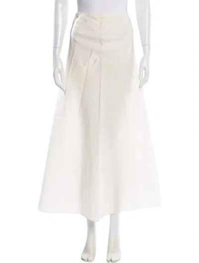 Pre-owned Khaite Silk Midi Length Skirt In Neutral