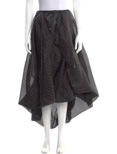 Pre-owned Khaite Silk Midi Length Skirt W/ Tags In Black