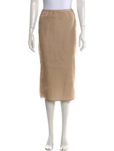 Pre-owned Khaite Silk Midi Length Skirt W/ Tags In Neutral