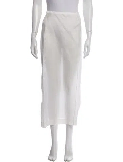 Pre-owned Khaite Silk Midi Length Skirt In White