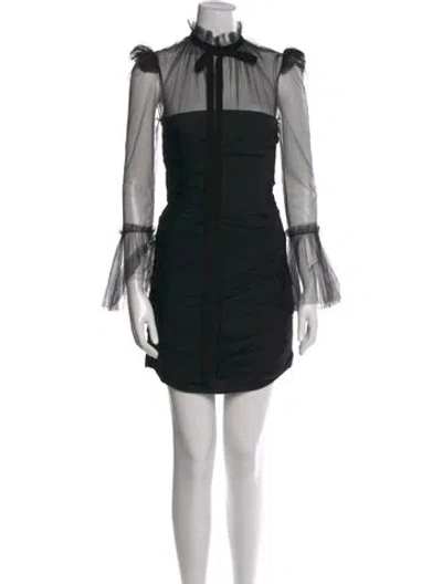 Pre-owned Khaite Silk Mini Dress In Black