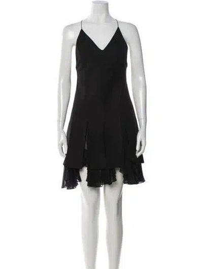 Pre-owned Khaite Silk Mini Dress In Black
