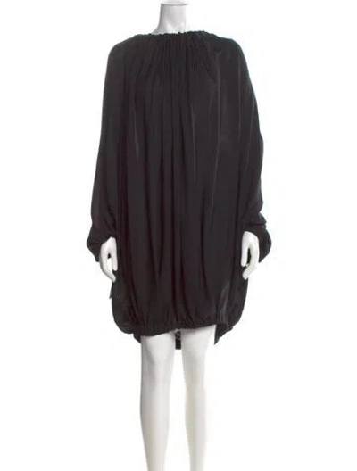 Pre-owned Khaite Silk Mini Dress In Black