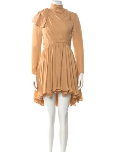 Pre-owned Khaite Silk Mini Dress In Neutral