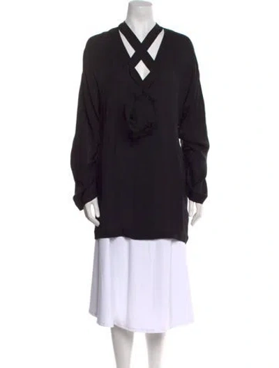 Pre-owned Khaite Silk Mini Dress W/ Tags In Black