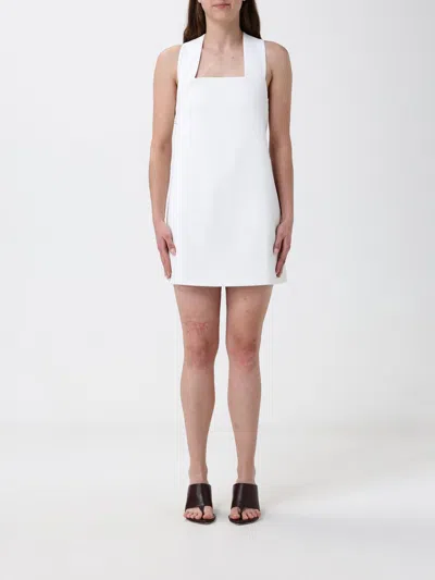 Khaite Silk Mini Dress In White