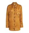 Khaite Ocher Compact Organza Matteo Shirt In Yellow