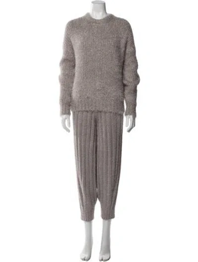 Pre-owned Khaite Silk Pant Set In Gray