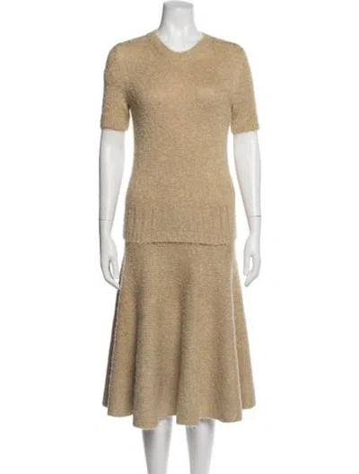 Pre-owned Khaite Silk Skirt Set In Neutral