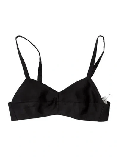 Pre-owned Khaite Silk Square Neckline Sports Bra In Blue