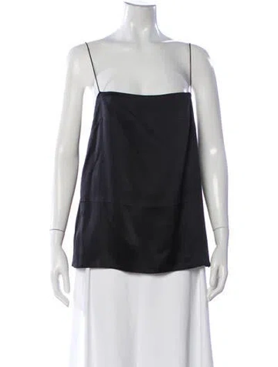 Pre-owned Khaite Silk Square Neckline Top In Gray