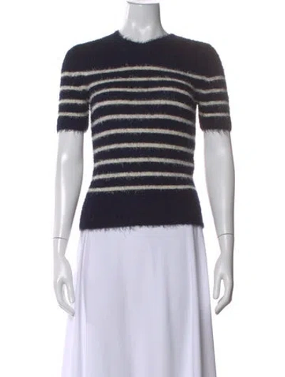 Pre-owned Khaite Silk Striped Sweater In Blue