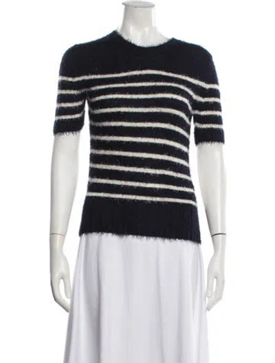 Pre-owned Khaite Silk Striped Sweater In Blue