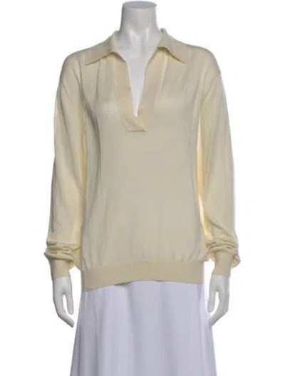 Pre-owned Khaite Silk Sweater In White