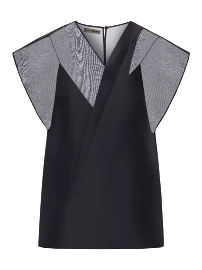 Khaite Silk Top Mer In Black