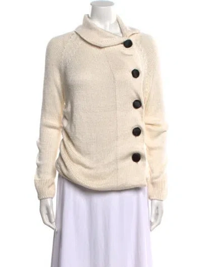 Pre-owned Khaite Silk Turtleneck Sweater W/ Tags In Neutral